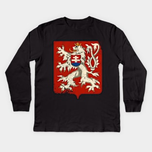 Vintage/Distressed-Style Czechoslovakia Crest Kids Long Sleeve T-Shirt